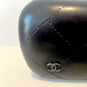 Chanel Black Quilted Leather Sunglasses Case